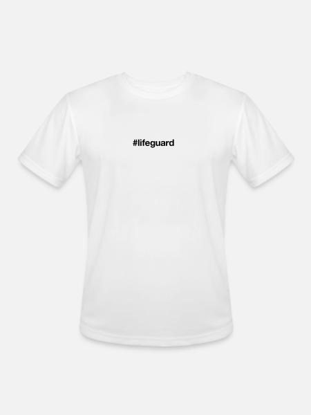 LIFEGUARD - Men's Moisture Wicking Performance T-Shirt - white