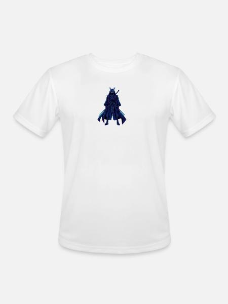 Neon Dread Samurai - Men's Moisture Wicking Performance T-Shirt - white