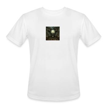 Skull and Horns - Men's Moisture Wicking Performance T-Shirt - white - Front - Jackson (183cm)
