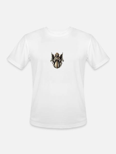 Guardian Angel - Men's Moisture Wicking Performance T-Shirt - white