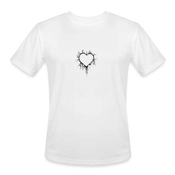 Heart - Men's Moisture Wicking Performance T-Shirt - white - Front - Jackson (183cm)