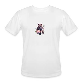 owl clip art watercolor magic fant - Men's Moisture Wicking Performance T-Shirt - white - Front - Jackson (183cm)