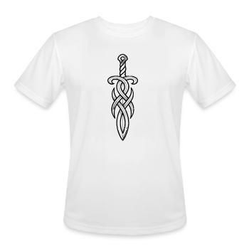 Dagger Celtic Knot Sword Medieval LARP - Men's Moisture Wicking Performance T-Shirt - white - Front - Jackson (183cm)