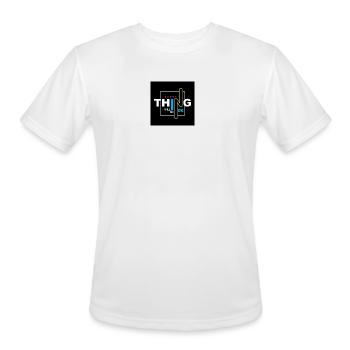 Everything Will Be OK Neon Frame - Men's Moisture Wicking Performance T-Shirt - white - Front - Jackson (183cm)