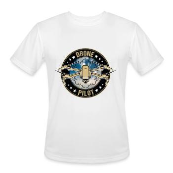 Pilot Drone Drone Quadcopter fpv drone pilot - Men's Moisture Wicking Performance T-Shirt - white - Front - Jackson (183cm)