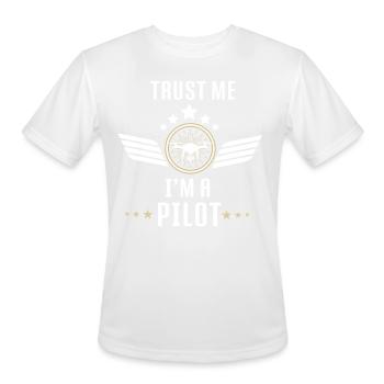 Drone Drone Pilot Drones quadcopter drone - Men's Moisture Wicking Performance T-Shirt - white - Front - Jackson (183cm)