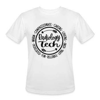 Radiology Tech - Men's Moisture Wicking Performance T-Shirt - white - Front - Jackson (183cm)