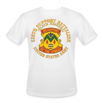 Army 528th Support Battalion DUI Black Daggers X 3 - Men's Moisture Wicking Performance T-Shirt - white - Front - Jackson (183cm)