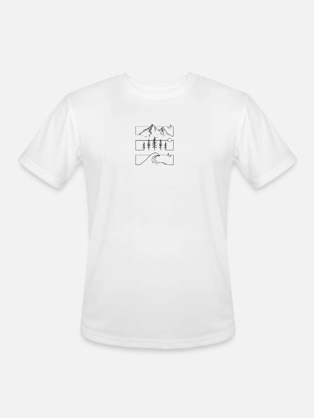 Sketches of Serenity - Men's Moisture Wicking Performance T-Shirt - white