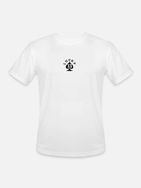 Lucky 13 Spade - Men's Moisture Wicking Performance T-Shirt - white