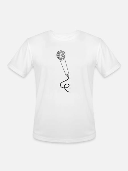 microphone - Men's Moisture Wicking Performance T-Shirt - white