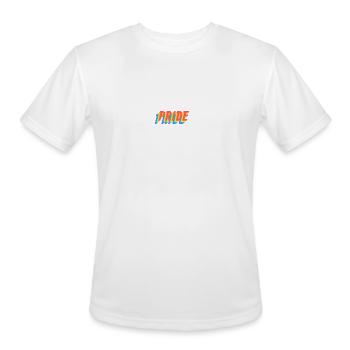 Pride LGBT Queer Sticker - Men's Moisture Wicking Performance T-Shirt - white - Front - Jackson (183cm)