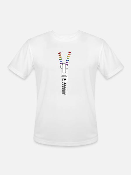 Open Up - Men's Moisture Wicking Performance T-Shirt - white