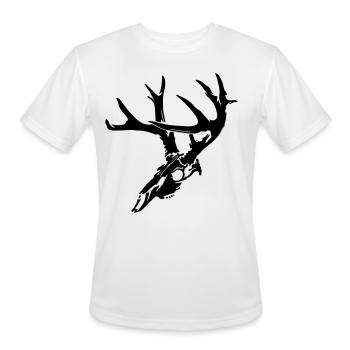 Deer Skull - Men's Moisture Wicking Performance T-Shirt - white - Front - Jackson (183cm)