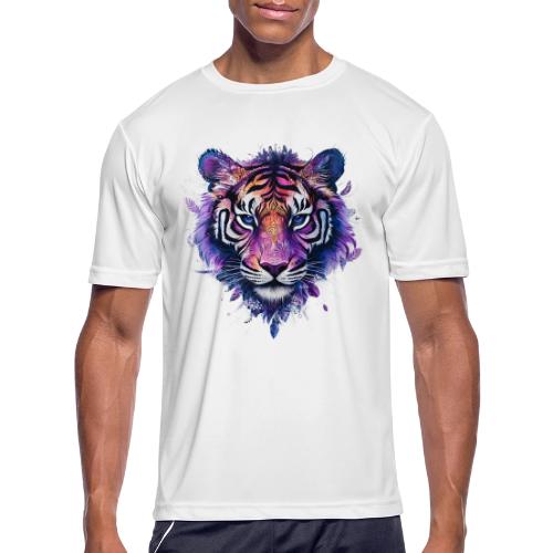 Mystic Violet Tiger - Men's Moisture Wicking Performance T-Shirt