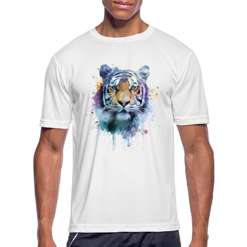 Splash-Art Tiger Face - Men's Moisture Wicking Performance T-Shirt