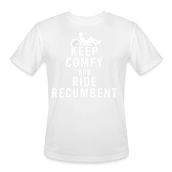 Keep Comfy And Ride Recumbent Trike Bike Bicycle - Men's Moisture Wicking Performance T-Shirt - white - Front - Jackson (183cm)