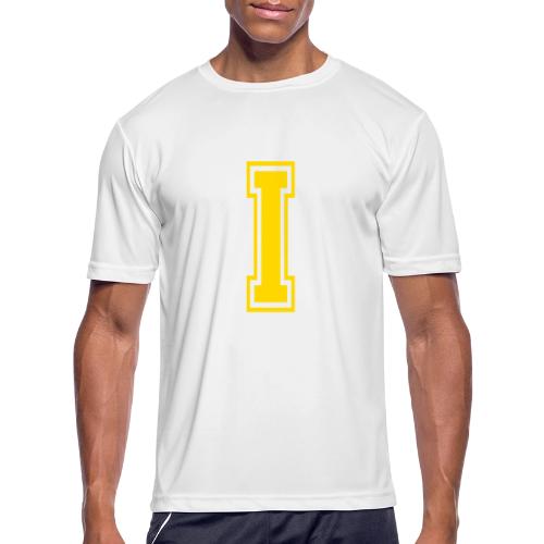 Letter I – Capital Athletic Alphabet Monogram - Men's Moisture Wicking Performance T-Shirt