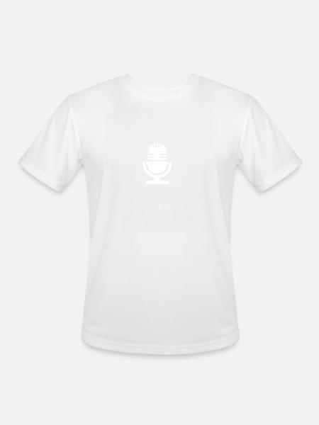 Static Microphone - Men's Moisture Wicking Performance T-Shirt - white