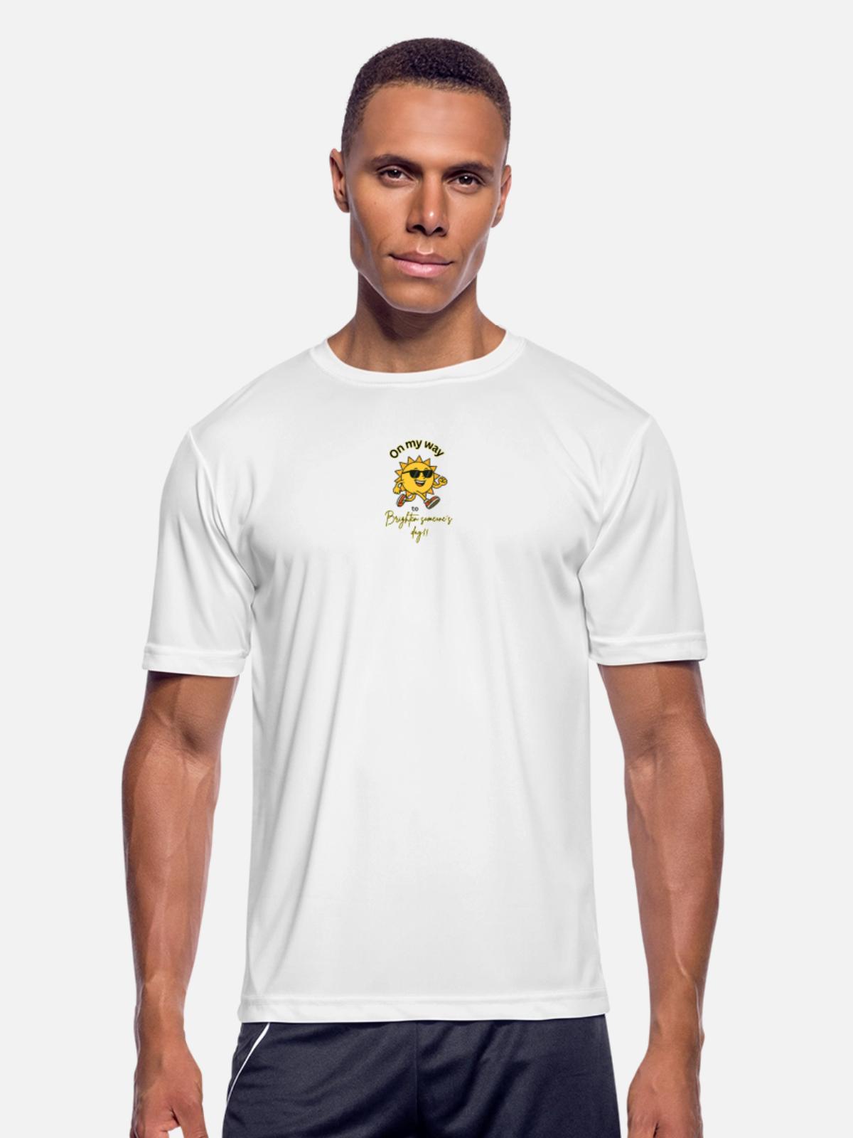 Sunkissed - Men's Moisture Wicking Performance T-Shirt - white - Front - Jackson (183cm)
