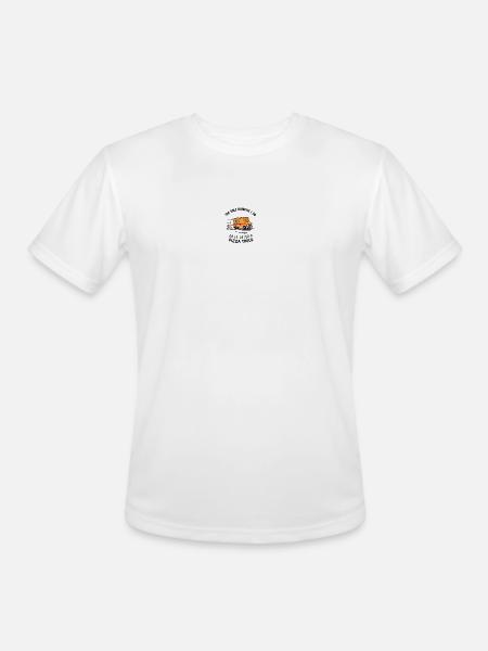 Pizza Truck Running Joke Design - Men's Moisture Wicking Performance T-Shirt - white