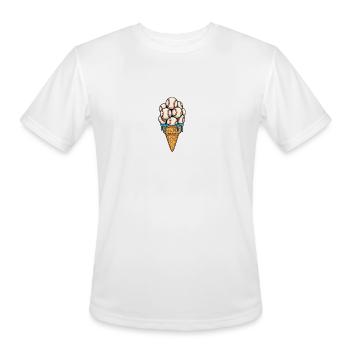 Baseball Ice Cream Cone - Men's Moisture Wicking Performance T-Shirt - white - Front - Jackson (183cm)