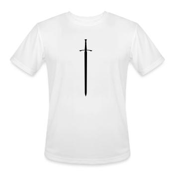 sword - Men's Moisture Wicking Performance T-Shirt - white - Front - Jackson (183cm)