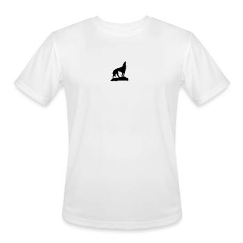 Howling Wolf. - Men's Moisture Wicking Performance T-Shirt - white - Front - Jackson (183cm)