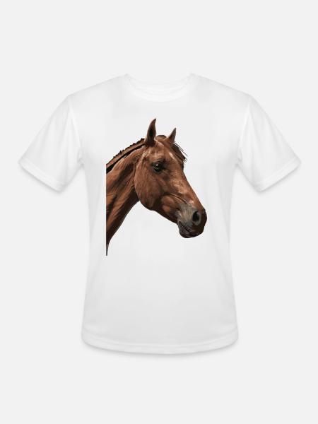 Horse - Men's Moisture Wicking Performance T-Shirt - white