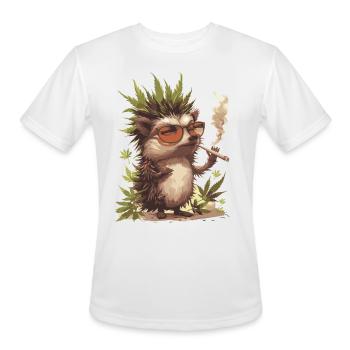 Hedgehog - Men's Moisture Wicking Performance T-Shirt - white - Front - Jackson (183cm)