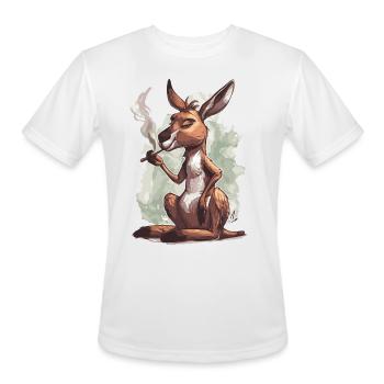 Kangaroo - Men's Moisture Wicking Performance T-Shirt - white - Front - Jackson (183cm)