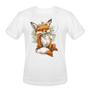 Fox - Men's Moisture Wicking Performance T-Shirt - white - Front - Jackson (183cm)