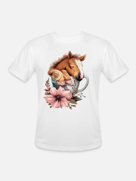Horse - Men's Moisture Wicking Performance T-Shirt - white