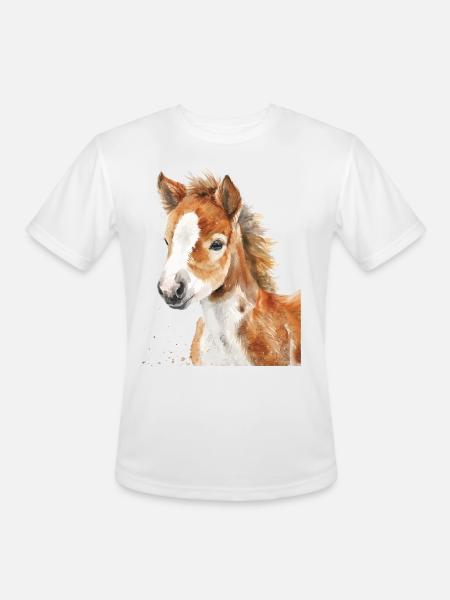 Horse - Men's Moisture Wicking Performance T-Shirt - white