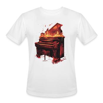 Piano - Men's Moisture Wicking Performance T-Shirt - white - Front - Jackson (183cm)