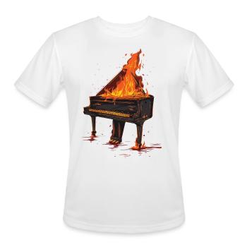 Piano - Men's Moisture Wicking Performance T-Shirt - white - Front - Jackson (183cm)