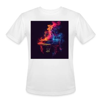 Piano - Men's Moisture Wicking Performance T-Shirt - white - Front - Jackson (183cm)