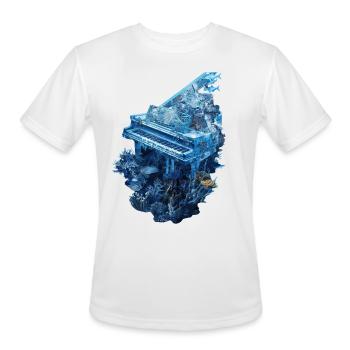 Piano - Men's Moisture Wicking Performance T-Shirt - white - Front - Jackson (183cm)