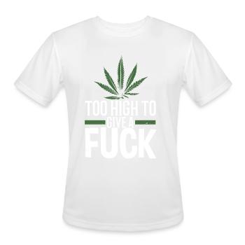Smoking weed - Men's Moisture Wicking Performance T-Shirt - white - Front - Jackson (183cm)