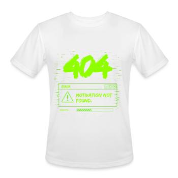 Neon 404 Error Glitch - Men's Moisture Wicking Performance T-Shirt - white - Front - Jackson (183cm)