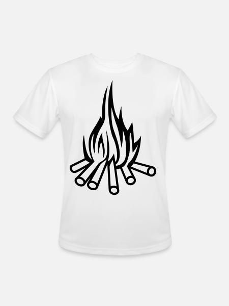 bonfire - Men's Moisture Wicking Performance T-Shirt - white