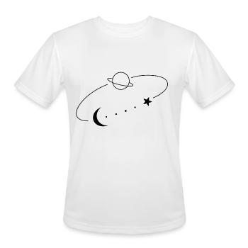 Planet - Men's Moisture Wicking Performance T-Shirt - white - Front - Jackson (183cm)