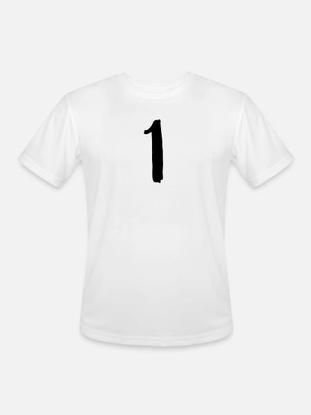 1 - Men's Moisture Wicking Performance T-Shirt - white