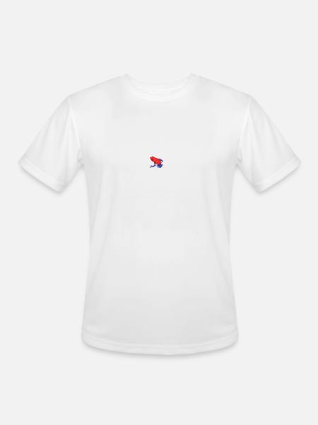 Strawberry Poison Dart Frog - Men's Moisture Wicking Performance T-Shirt - white
