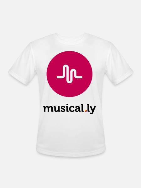 Musical.ly Logo - Men's Moisture Wicking Performance T-Shirt - white