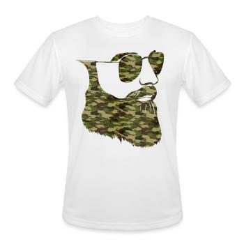 Beard Lover Bearded Man Camo - Men's Moisture Wicking Performance T-Shirt - white - Front - Jackson (183cm)