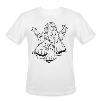 Halloween Ghost with Ghosts - Halloween Ghost - Men's Moisture Wicking Performance T-Shirt - white - Front - Jackson (183cm)