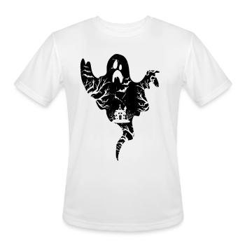 Ghost Halloween Ghost Halloween Funny Ghost - Men's Moisture Wicking Performance T-Shirt - white - Front - Jackson (183cm)