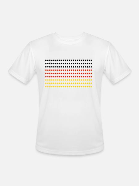 germany flag - Men's Moisture Wicking Performance T-Shirt - white