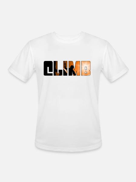 climb - Men's Moisture Wicking Performance T-Shirt - white